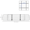Miniatyrbild 3 av 5: Rootz Dog Guard - Car Universal - Justerbar Trunk Grid Divider - Metall - Svart - (91-152) x 30 cm