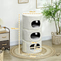 Pikkukuva 3 / 11: Rootz 4 Tier Cat Barrel - Cat Tower - Sisäinen kissatalo - Scratch & Play - 51 cm Ø x 100 cm H