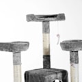 Miniatyrbild 5 av 8: Rootz Scratching Post - Cat Tree - Cat Climbing Tree - Climbing Tree - Cat Tree Scratching House - With Cat Cave - Grey - 50 x 50 x 170 cm