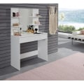 Miniatyrbild 3 av 6: Rootz Sminkbord - Arbetsbord - Vit - 85 x 140 x 40 cm