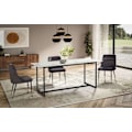 Miniatyrbillede 3 af 6: Rootz stort rektangulært spisebord - moderne marmorlook - Robuste metalben - Sæder til 8 personer - 180 cm x 90 cm x 76 cm