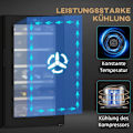 Miniatyrbild 9 av 10: Rootz vinkylskåp - Vinkylare - Dryckekylare - Snabbkylning - UV-skydd - Enkel rengöring - 43 cm x 45 cm x 75 cm - Stål & härdat glas