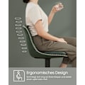 Miniatyrbillede 5 af 9: Rootz Forest Green PU barstole - Bordskamler - Drejelige sæder - Forkromet stål - Skumpolstring - Justerbar højde - Ergonomisk design - 44cm x 48cm x