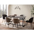 Miniatyrbillede 3 af 6: Rootz Moderne spisebord - Lille spisebord - rektangulært bord - sort look - sæder 6 - 120 cm x 60 cm x 76 cm