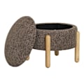 Pikkukuva 3 / 5: Rootz Pouf Storage - Bouclé Ottoman - Brown/Nature Foomattu - Ylimääräinen säilytystila - 45 cm x 36cm x 45cm