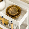 Miniatyrbillede 4 af 8: Rootz Køkkenvogn - Serveringsvogn - Køkkenvogn - Med 4 hylder - 3 fleksible kroge - 4 hjul - Hvid - 40cm x 19cm x 90cm