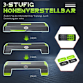 Miniatyrbild 4 av 10: Rootz Justerbar Aerobic Stepper - Stegplattform - Cardio Stepper - Halkfri yta - Justerbar höjd - Slitstark plast - 78cm x 28cm x 20cm