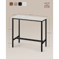 Miniatyrbillede 7 af 7: Rootz rektangulært barbord - industriel stil - pubbord - hvid - 120 cm x 60 cm x 105 cm