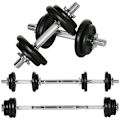 Pikkukuva 4 / 7: Rootz-käsipaino - 2-in-1 -käsipaino - Käsipainon kahva - Tanko - 8 painolevyä - Ruosteenkestävä - 20 kg - Rauta - Musta - 95 x 16 x 16 Hcm