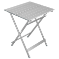 Miniatyrbillede 1 af 10: Rootz Foldebord - Sammenklappeligt skrivebord - Bærbart stativ - Campingpladsdisk - Udendørs overflade - Kompakt bordplade - Utility Board - Sølv - 50