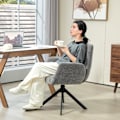 Miniatyrbillede 2 af 11: Rootz polstret accentstol - drejelig lænestol - moderne loungestol - 360 ° rotation - 60 cm x 61 cm x 88 cm - Comfy Gray Design