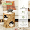 Miniatyrbillede 4 af 11: Rootz Scratching Barrel Cat Tower - Cat Condo - Cat Tree - Cosy Caves - 40 cm x 50 cm x 22 cm - Ideel til katte op til 3,5 kg