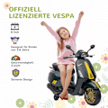 Pikkukuva 4 / 10: Rootz 6V Vespa sähkömoottoripyörä lapsille - Ajettava moottoripyörä - Harjoituspyörät - Ajovalot ja musiikki - Vakaa ja turvallinen - 107 cm x 47 cm x