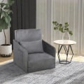 Miniatyrbillede 2 af 9: Rootz Sovesofa - Lænestolsseng - Vaskbart betræk - Enkeltgulvsstol - Blød lænestol - Blød - Grå - 70 x 76 x 77 cm