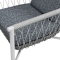 Miniatyrbillede 4 af 5: Rootz Havesæt - 4 stykker - Gyngefunktion - Sædehynder - Polyrattan - Metalramme - Grå - 68W x 68D x 67H cm