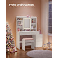 Miniatyrbild 8 av 10: Rootz Sminkbord med LED-lampor - Sminkbord - Sminkbord - Modernt - Molnvitt - 120cm x 60cm x 75cm