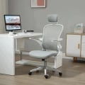 Miniatyrbild 2 av 5: Rootz kontorsstol - Ergonomisk skrivbordsstol med vippfunktion - Högt ryggstöd Svankstöd - Nackstöd - Fällbart - Arm - Hemma - Kontor - Grå - 65 x 64