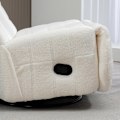 Miniatyrbillede 9 af 10: Rootz Hvilestol - TV-lænestol - Lazy Boy Chair - 150-graders tilbagelænet - Gynge og drejelig - Teddystof - 84 cm x 104 cm x 87 cm