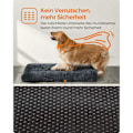 Miniatyrbillede 5 af 6: Rootz mørkegrå hundeseng - kæledyrsmåtte - polstret seng - PV plysmateriale - PP-fyld - gummiknopper stof - 122 cm x 74 cm - 10 cm tykkelse - letvægts