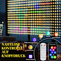 Miniatyrbillede 5 af 11: Rootz -gardin med 400 LED -lys - strenglamper - Dynamisk belysning - Musiksynkronisering - Wi -Fi -kontrol - 300 cm x 300 cm