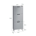 Miniatyrbillede 5 af 9: Rootz skovippeskab - Skoopbevaringsorganisator - Skokommode - Pladsbesparende design - Alsidig opbevaring - Forbedret stabilitet - Lysegrå - 50 cm x 1
