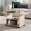Miniatyrbillede 2 af 7: Rootz Design sofabord 95 x 51 x 54,5 cm Sonoma drejeligt med hjul - Sofabord Sofabord - Sofabord Loungebord - Sofabord med opbevaringsplads