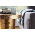 Pikkukuva 4 / 6: Rootz Design sivupöytä 43x59x43 cm alumiinikulta - Koristepöytä itämainen pyöreä - Designer arkistointipöytä metalli moderni - Pieni pöytä - Pieni Ham