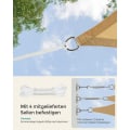 Miniatyrbillede 7 af 8: Rootz Sandy Yellow Shade Sail - Solskærm - UV-beskyttelse - Udendørs baldakin - 160 g/m2 polyesterstof - Rustfri stålring - 2m x 3m - Letvægts 1 kg -