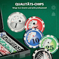 Pikkukuva 5 / 10: Rootz Poker Set - Poker Case - 400 Chips - Kasinopelit - 39,5 cm x 28cm x 8cm - Organisoitu peli - Texas Hold'em jopa 10 pelaajaa varten