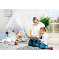 Miniatyrbild 8 av 8: Rootz Kids Tipi Nairatält - Lekstuga inomhus - tipi för barn - Med fönster - Polyester och trä - 120cm x 120cm x 155cm