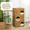 Miniatyrbillede 3 af 10: Rootz Cat Tower - Kattekradsestolpe - Cat Condo - Vandhyacint - Multi-level - Vaskbare puder - 40cm x 31cm x 76cm