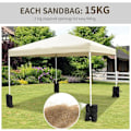 Miniatyrbillede 4 af 9: Rootz Pavilion Stander til sammenfoldeligt Pavilion Festtelt - Sort - Polyester - cm x cm x 16,53 cm