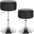 Miniatyrbild 1 av 7: Rootz Swivel Bar Pall - Lågprofilstol - Justerbar Pall - Imiterat läder - 33,5 cm Sits - 52-67 cm Höjd - 38,5 cm Base