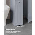 Miniatyrbillede 3 af 8: Rootz Dove Grey smalt badeværelsesskab - Opbevaringsskab - Organizer - MDF-materiale - Letvægts - Pladsbesparende - Nem montering - 40cm x 18cm x 70cm