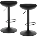 Miniatyrbillede 1 af 9: Rootz drejelig barstol - Køkkentaburet - Rund bordskammel - Elastisk mesh - Justerbar højde - 41cm x 64-85cm x 41cm