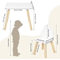 Miniatyrbild 3 av 8: Rootz 3-delade sittplatser för barn - Montessoribord och stolar - Molnformat ryggstöd - Säkerhetsfunktioner - Utrymmesbesparande design - 50 cm x 44 c