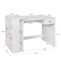 Miniatyrbillede 5 af 6: Rootz- Hjemmekontor Bordskrivebord- Computerbord Computerarbejdsstation med opbevaringshylder
