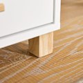 Pikkukuva 8 / 8: Rootz Office Storage -kaappi - arkistokaappi - puinen järjestäjä - valkoinen ja ruskea ulkonäkö - 90x75x45cm - MDF & kumipuu