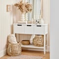 Pikkukuva 4 / 7: Rootz Modern konsolipöytä FSB51-W - Senkki - Eteisen pöytä - Kestävä MDF-rakenne - Tilava säilytystila - Naarmuuntumaton - 93cm x 79cm x 33cm