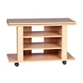 Pikkukuva 1 / 6: Rootz TV HiFi Bench Beech TV-taso, käännettävä ja rullattava 75 x 38 x 51 cm