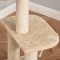 Miniatyrbillede 7 af 8: Rootz Cat Tree Kradsestolpe - Beige - Konstrueret træ, Plys, Sisal - 18,89 cm x 15,74 cm x 39,37 cm