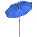 Miniatyrbillede 1 af 4: Rootz strandparaply - Parasol med ventilationshuller - Justerbar - Tilt UV50+ Diameter 1,80 - Blå - 180L x 180W x 209H cm