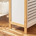 Pikkukuva 8 / 9: Rootz-pesuarkku - Pyykinkeräin - Pyykkikori - MDF ja bambu - Tilava säilytystila - Tyylikäs muotoilu - Helppo koota - 50 cm x 30 cm x 60 cm