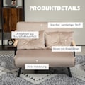 Miniatyrbillede 6 af 10: Rootz sovestol - gæsteseng - sovesofa - 5-niveau justerbart ryglæn - Robust stålramme - 102 cm x 73 cm x 81 cm