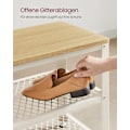 Miniatyrbild 4 av 7: Rootz Skobänk Organizer - Entréförvaringsställ - Spånskiva stål - Ek Beige Classic White - 30cm x 73cm x 45cm - Max belastning 90kg - Enkel montering