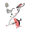 Miniatyrbillede 1 af 7: Rootz 2-i-1 foldbar motionscykel - Liggende stationær cykel - 8-trins justerbar - Magnetisk modstand med pulssensor - LCD-skærm - Pink + Hvid - 97 x 5