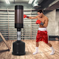 Miniatyrbillede 2 af 5: Rootz Standing Punching Bag - Boxing Doll - Boxing Partner - Punching Bag Box - Black/brown - 158-186 Cm