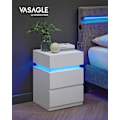 Miniatyrbillede 2 af 8: Rootz Sorn sidebord - LED -belysningsbord - Justerbare farvelys - Moderne boligindretning - 33,5 x 40 x 55 cm