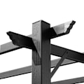 Pikkukuva 5 / 8: Rootz Pergola - Pergola Gazebo - Garden Pergola - Harmaa+ruskea