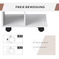 Miniatyrbillede 6 af 11: Rootz C Form sidebord - sofabord - hjørnebord - mobil fleksibilitet - E1 -spånplade - 45 x 35 x 58 cm - Hvid